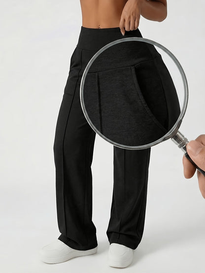 Wijde Broek Dames – Pantalon Met Hoge Taille