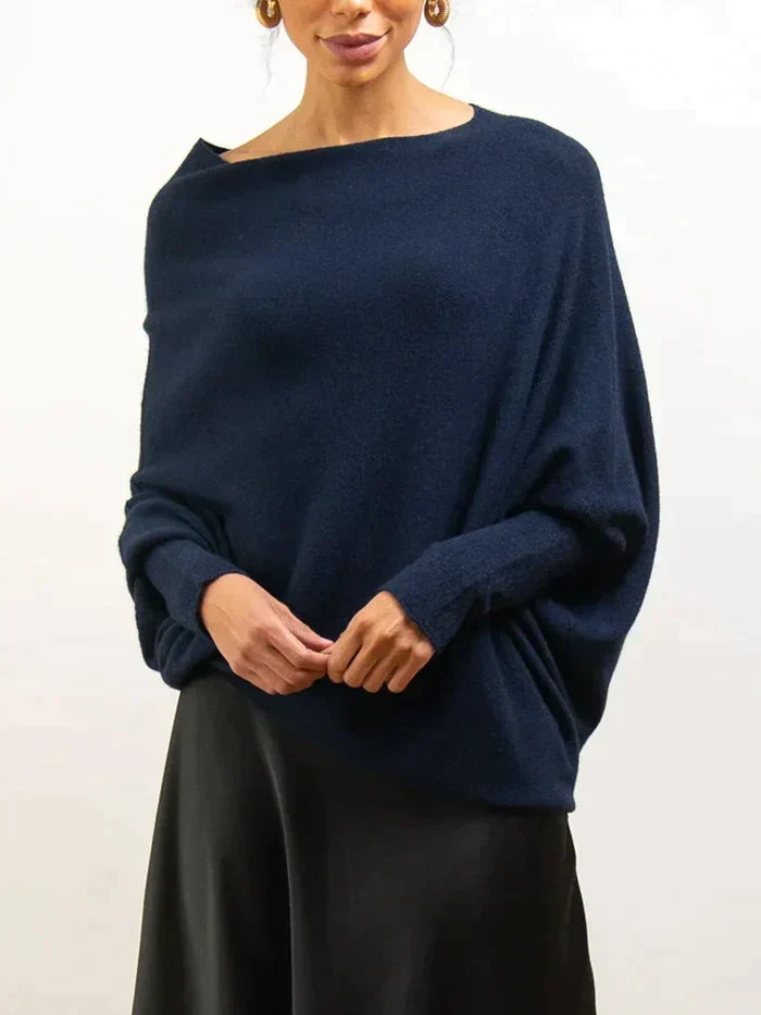 Asymmetrische Sweater Dames – Gedrapeerde Oversized Trui