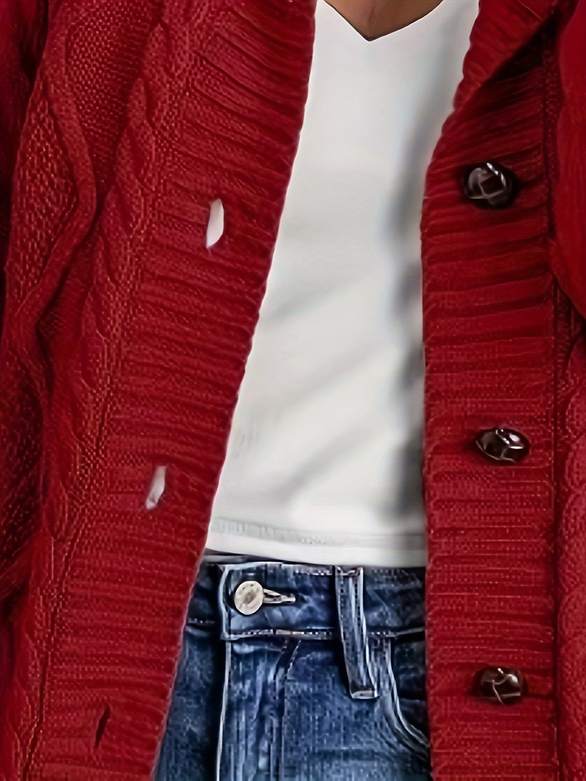 Vest Met Capuchon Dames – Cardigan Met Knopen