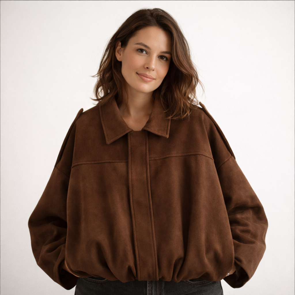 Oversized Dames Bomberjack Met Kraag