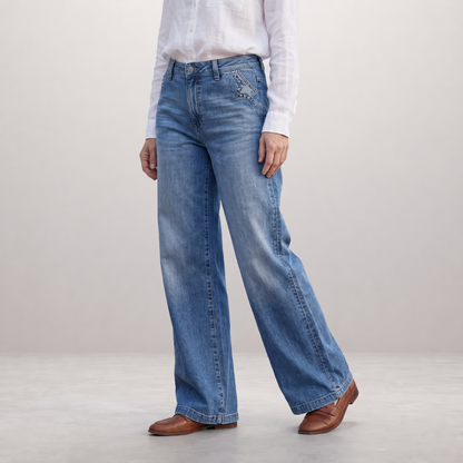 Fenna - Jeans met Wijde Pijpen