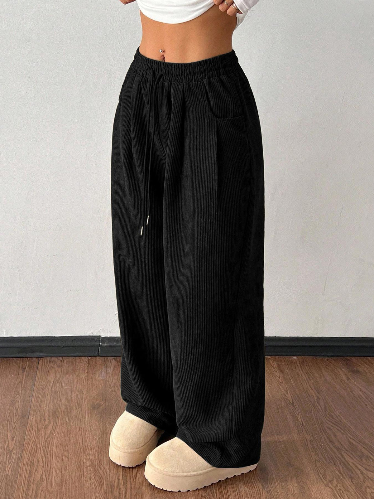 Corduroy Broek Dames – Wijde Ribbroek