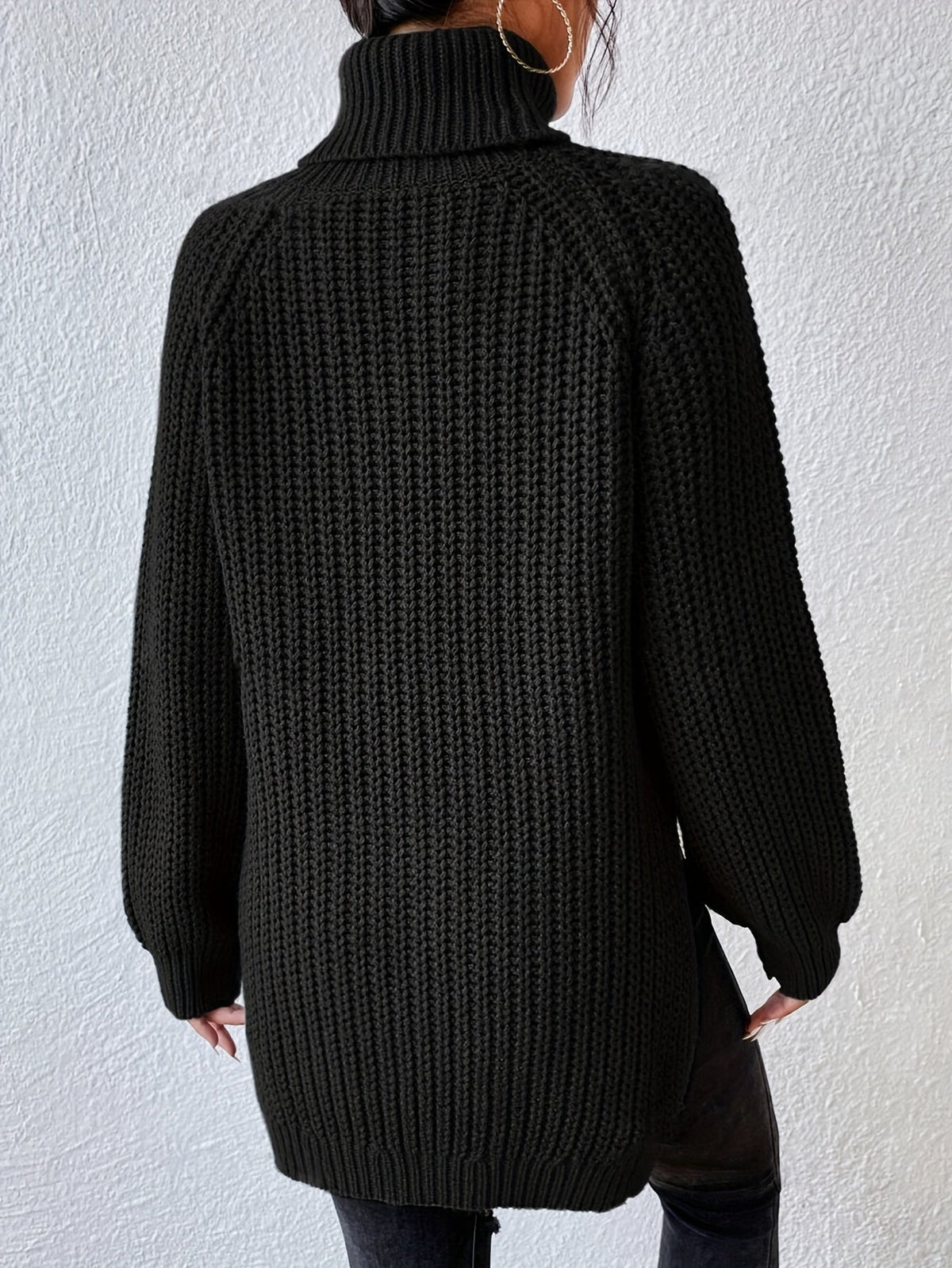 Oversized Dames Coltrui Met Lange Mouwen En Zijsplitten
