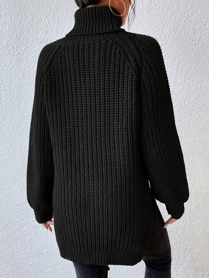 Oversized Dames Coltrui Met Lange Mouwen En Zijsplitten