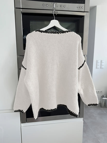 Oversized Trui Dames – Gebreide Sweater Met Split