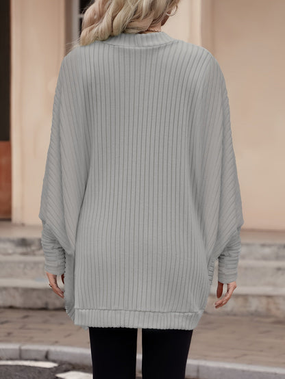 Oversized Vest Dames – Open Cardigan Met Lange Mouwen