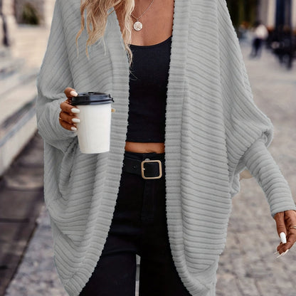 Oversized Vest Dames – Open Cardigan Met Lange Mouwen