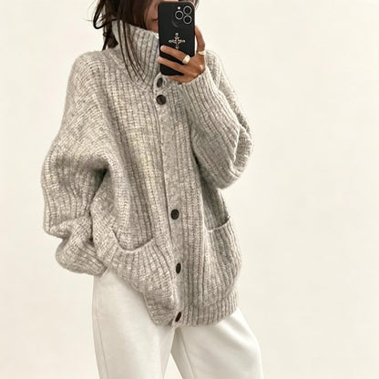 Oversized Gebreid Vest Dames – Grof Gebreide Cardigan