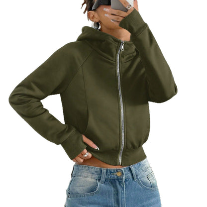 Cropped Hoodie Dames – Korte Sweater Met Rits & Capuchon