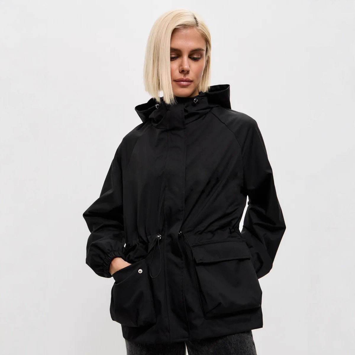 Trenchcoat Dames Met Capuchon – Lichte Tussenjas Met Trekkoord