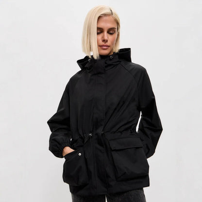 Trenchcoat Dames Met Capuchon – Lichte Tussenjas Met Trekkoord