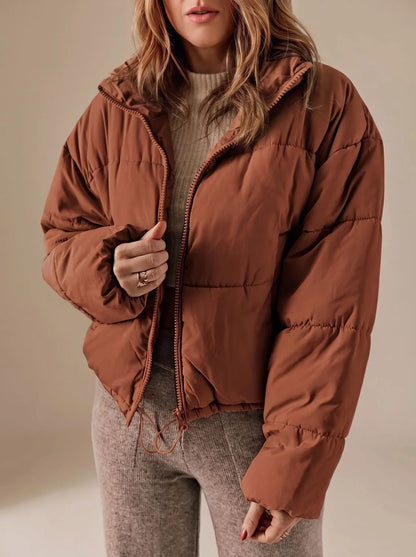 Cropped Pufferjas Dames – Oversized Winterjas
