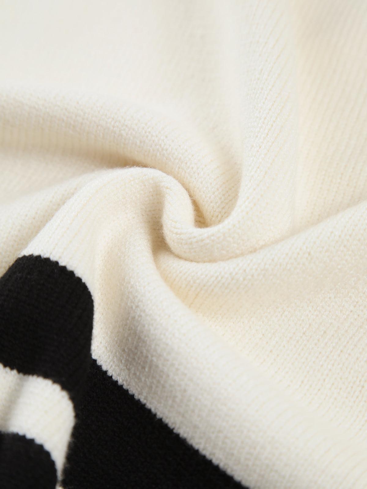 Oversized Gestreepte Trui Dames – Sweater Met Hoge Kraag