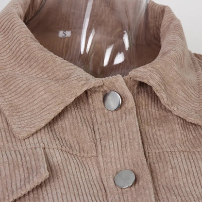Corduroy Bomberjack Dames – Korte Tussenjas Met Ballonmouwen