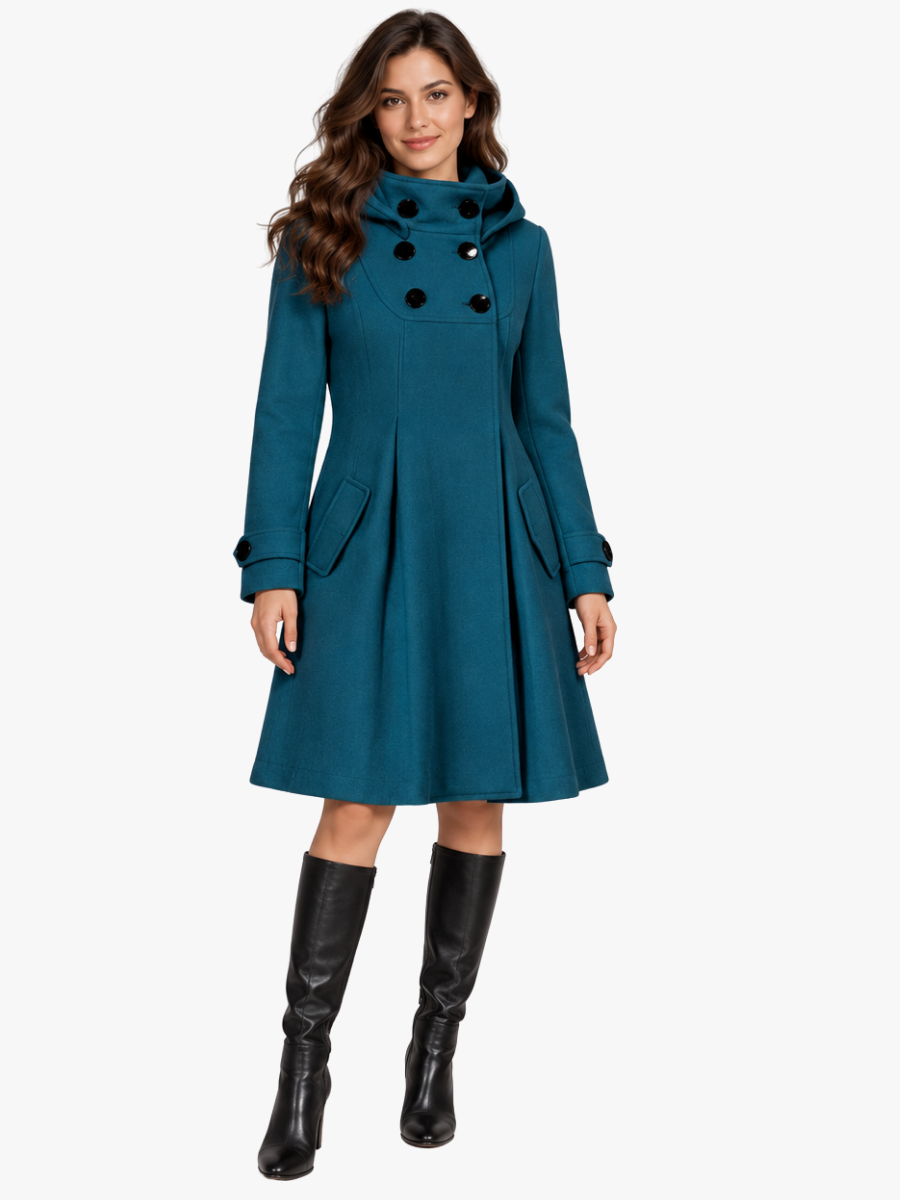 Warme Dames Sweaterjurk Met Hoge Kraag En Lange Mouwen