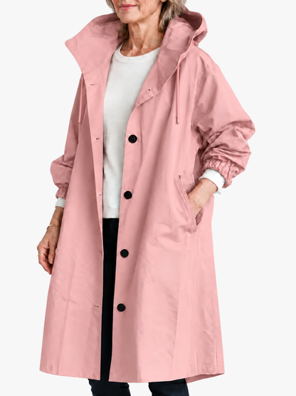 Lange Trenchcoat Dames – Tussenjas Met Capuchon