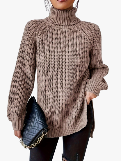 Oversized Dames Coltrui Met Lange Mouwen En Zijsplitten