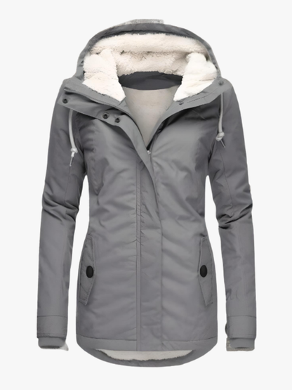 Waterdichte Parka Dames – Fleecevoering & Capuchon