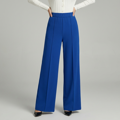 Elegante Wijde Broek Voor Dames Met Hoge Taille En Zakken