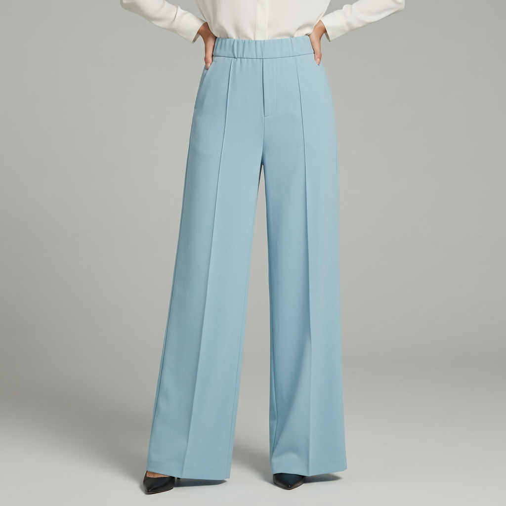 Elegante Wijde Broek Voor Dames Met Hoge Taille En Zakken