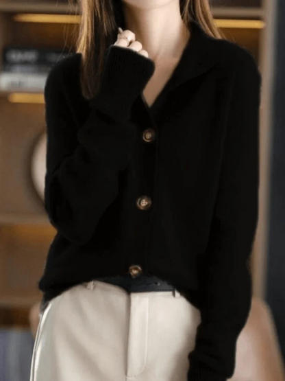 Gebreid Vest Dames – Korte Cardigan Met Knopen