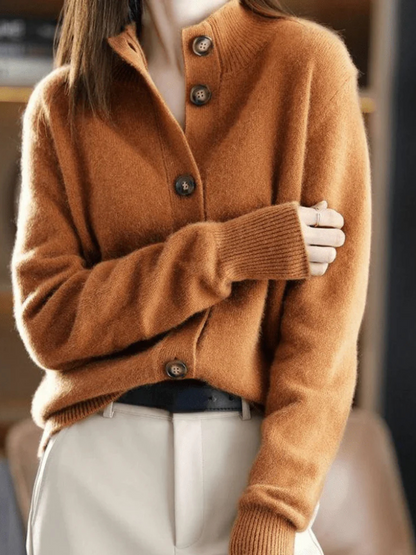 Gebreid Vest Dames – Korte Cardigan Met Knopen