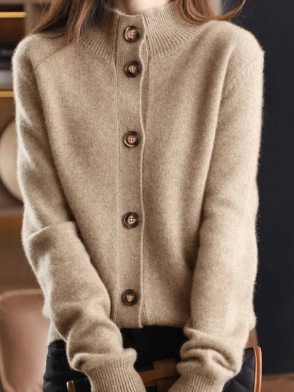 Gebreid Vest Dames – Korte Cardigan Met Knopen
