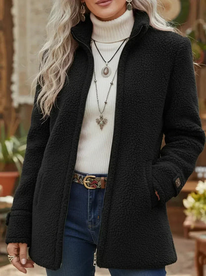 Kasjmierlook Vest Dames – Halflange Cardigan Met Rits