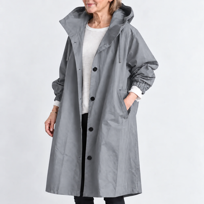 Lange Trenchcoat Dames – Tussenjas Met Capuchon