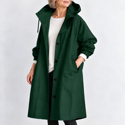 Lange Trenchcoat Dames – Tussenjas Met Capuchon