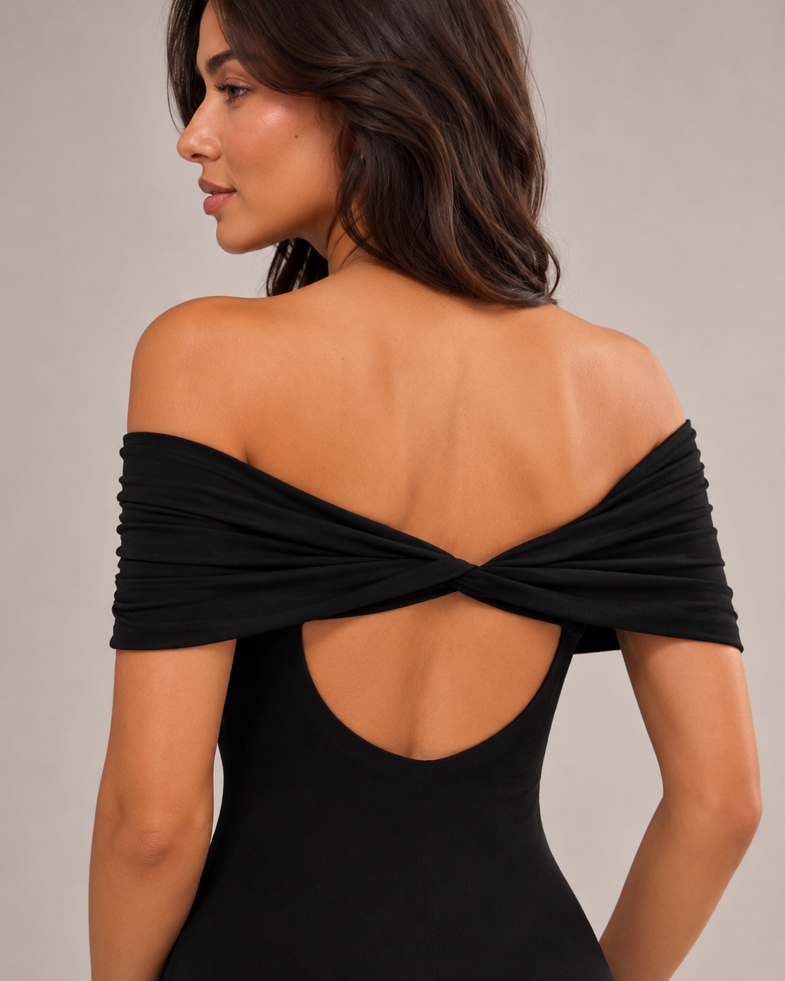 Dames Strapless Maxi-Jurk Met Open Rug