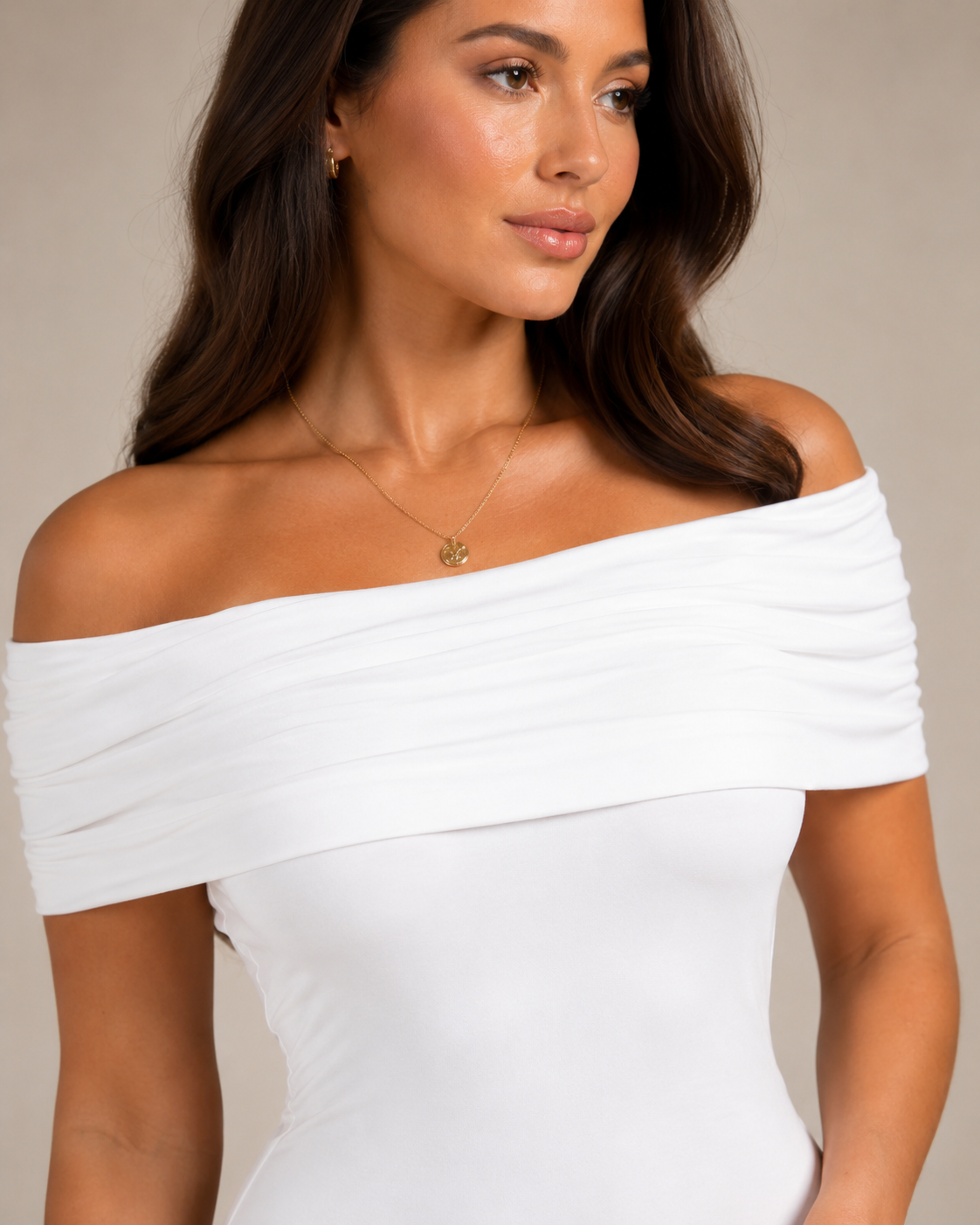 Dames Strapless Maxi-Jurk Met Open Rug