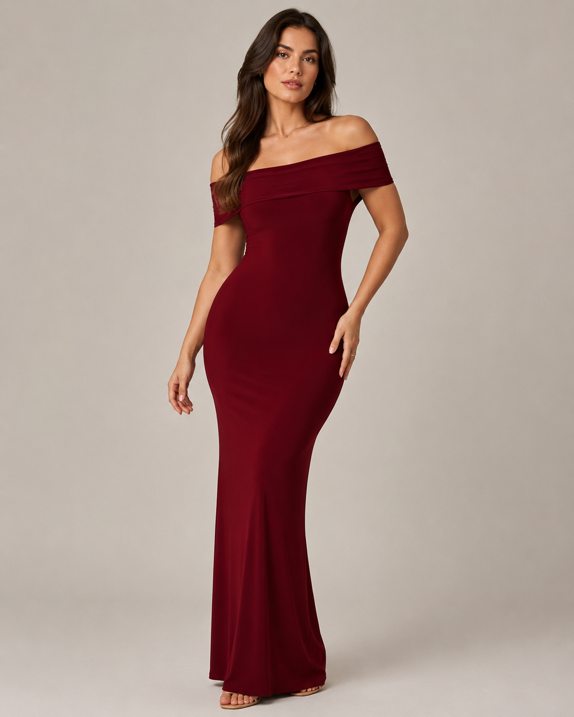 Dames Strapless Maxi-Jurk Met Open Rug