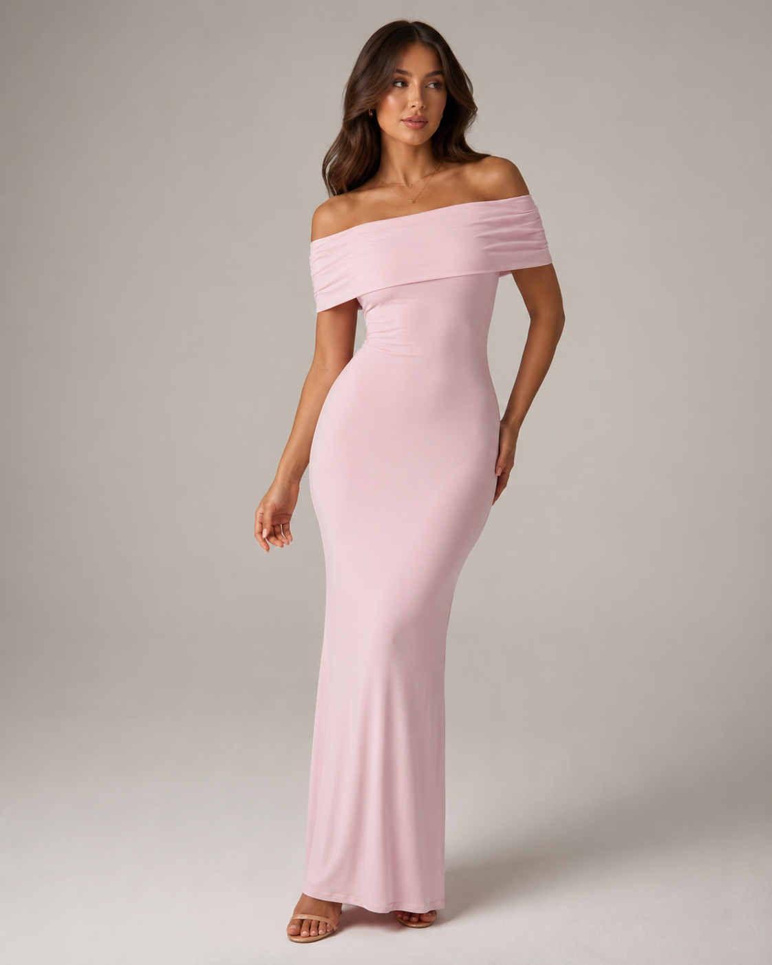 Dames Strapless Maxi-Jurk Met Open Rug