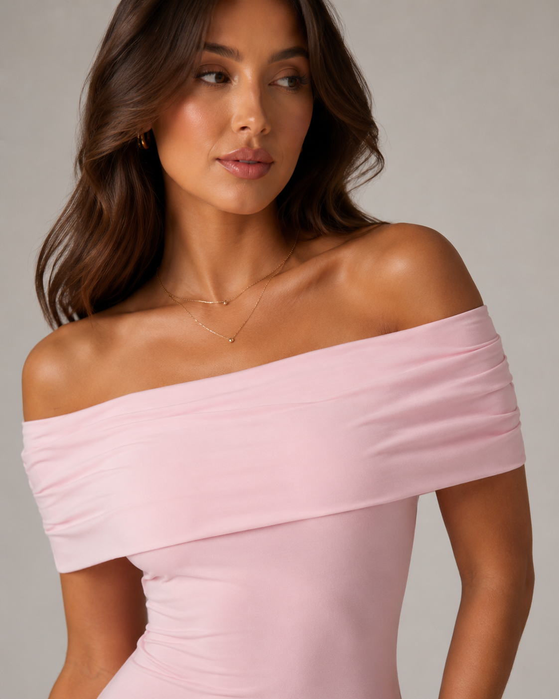 Dames Strapless Maxi-Jurk Met Open Rug
