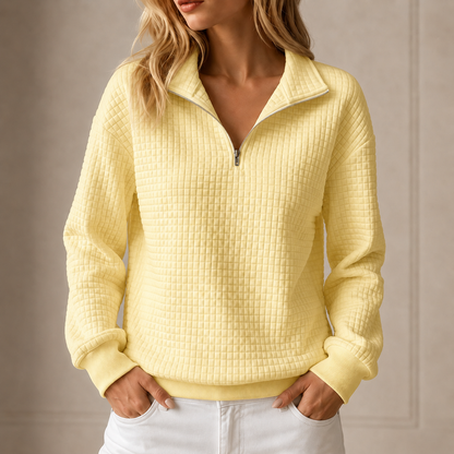 Gewatteerde Sweater Dames – Half Zip Trui