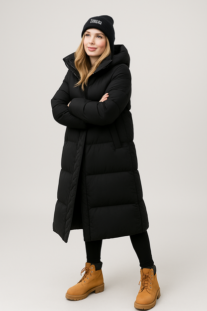 Lange Puffer Jas Dames Oversized Met Capuchon – Gewatteerde Winterjas