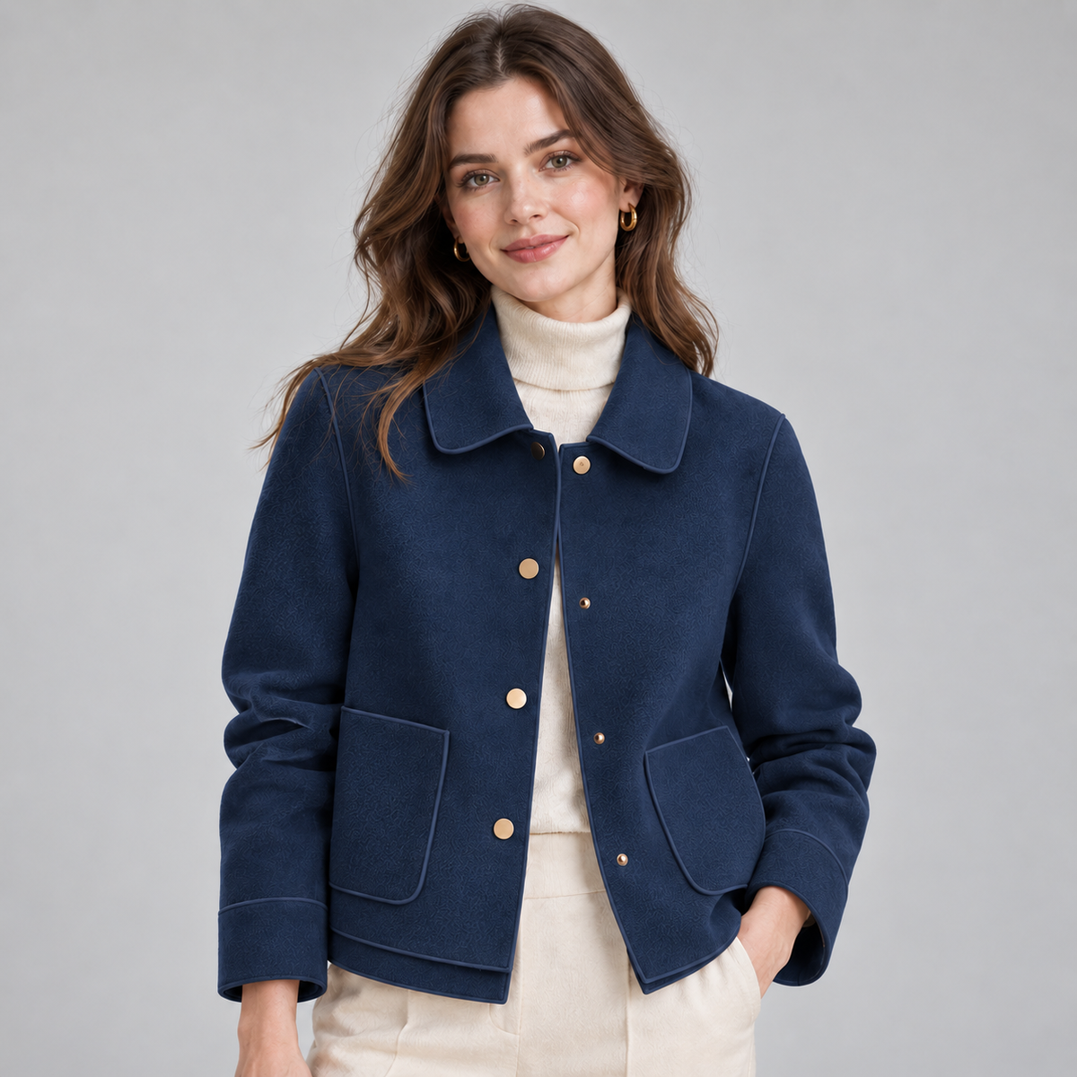 Getailleerd Dames Jasje Met Kraag En Knoopsluiting