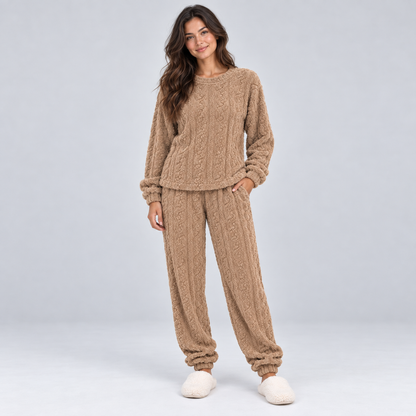 Zachte Pyjama Set Voor Dames Met Lange Mouwen