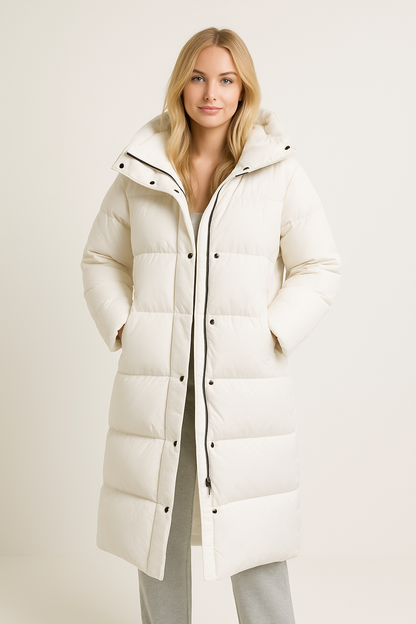 Lange Puffer Jas Dames Oversized Met Capuchon – Gewatteerde Winterjas