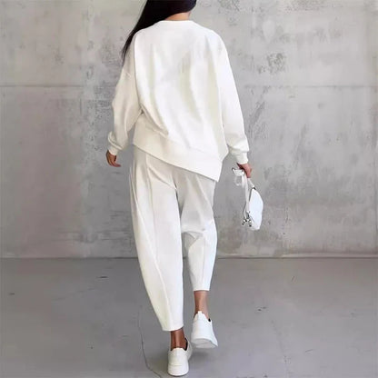 Loungewear Set Dames – Lange Mouwen & Slim-Fit Broek
