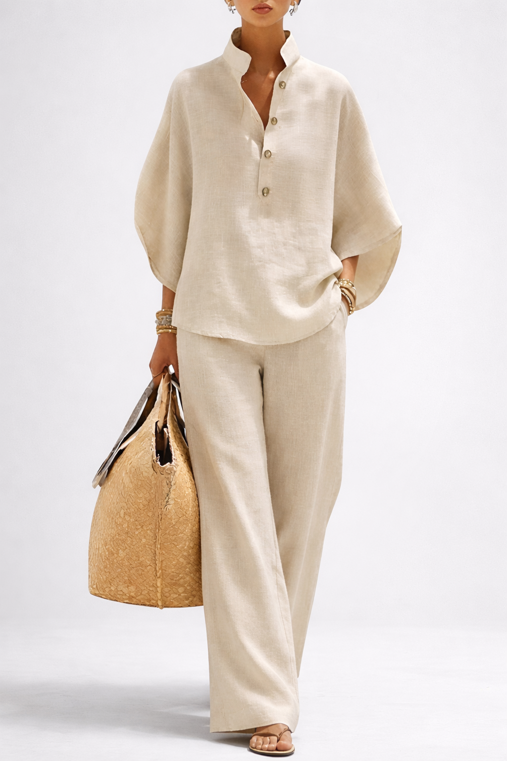 Tweedelige Set Dames – Blouse & Wijde Broek