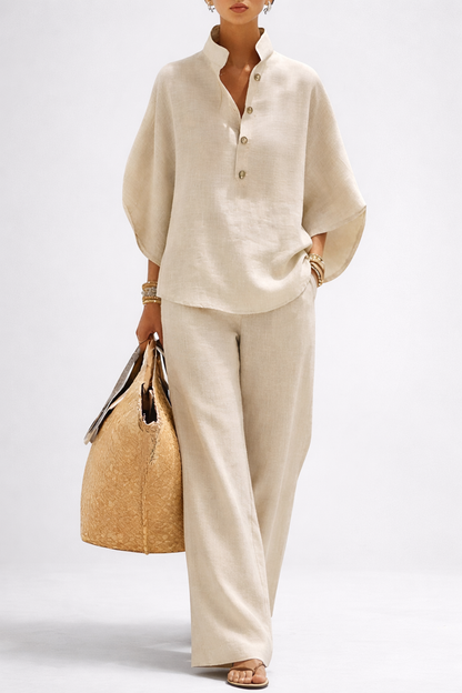 Tweedelige Set Dames – Blouse & Wijde Broek