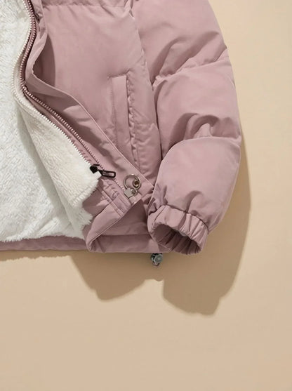 Pufferjas Dames Met Capuchon – Jas Met Sherpavoering