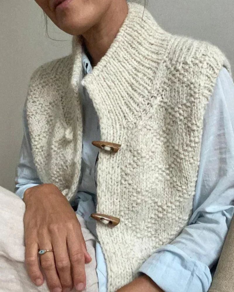 Gebreid Gilet Dames – Kabelgebreid Mouwloos Vest