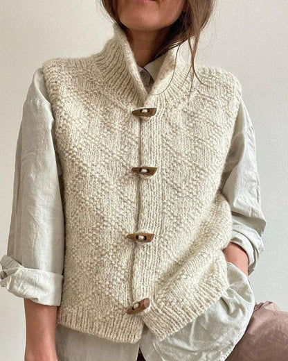 Gebreid Gilet Dames – Kabelgebreid Mouwloos Vest