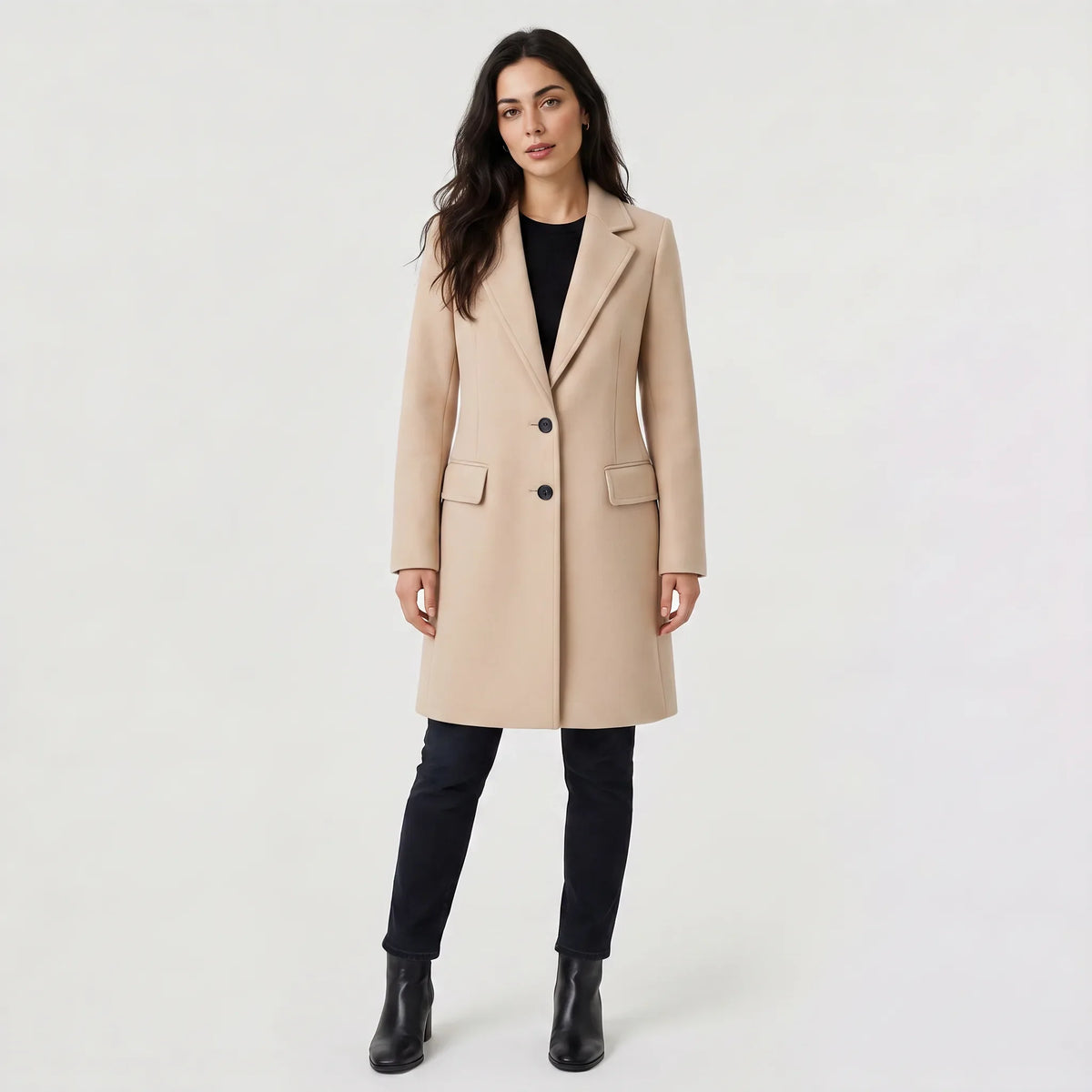 Elegante Lange Dames Jas