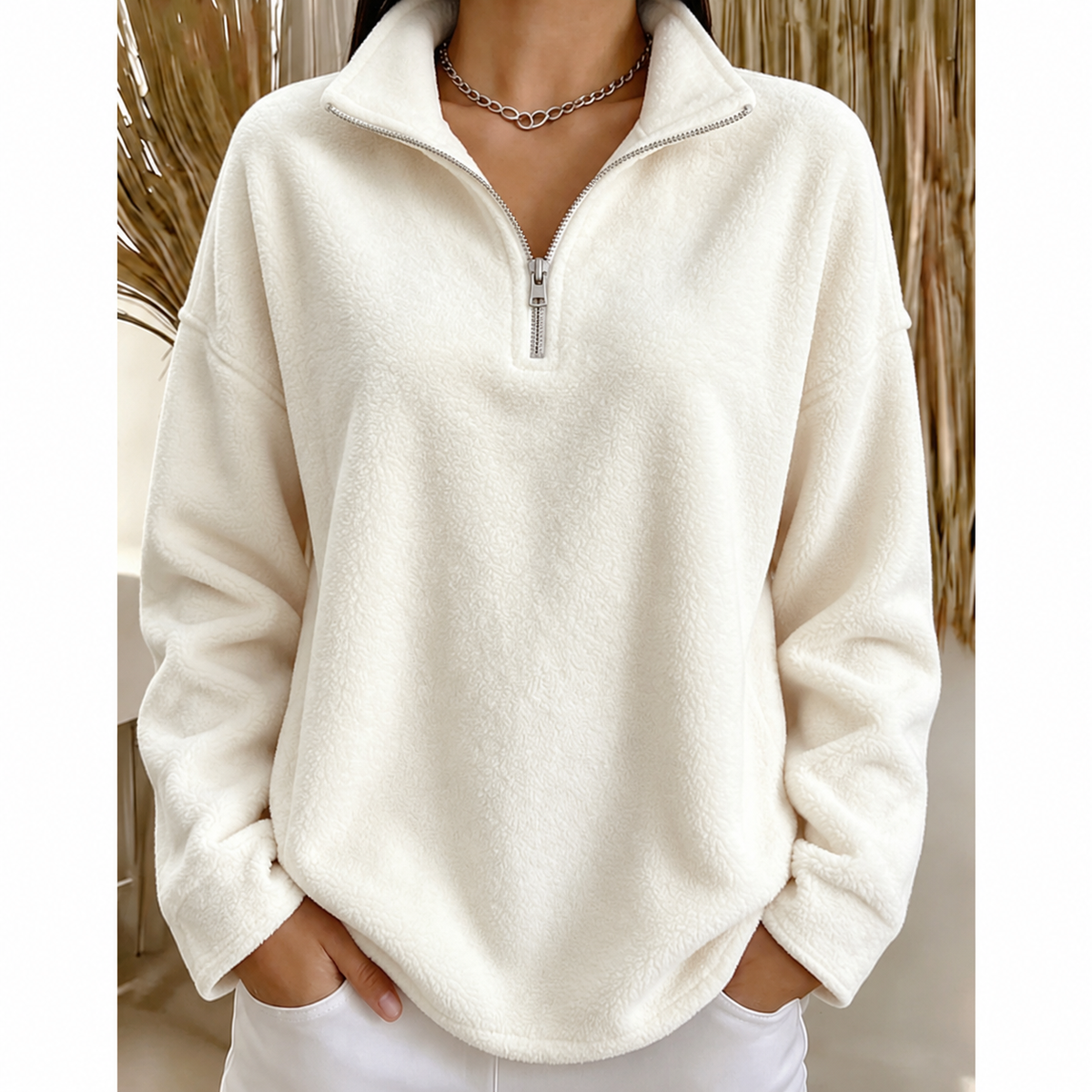 Fleecetrui Dames – Half Zip Trui