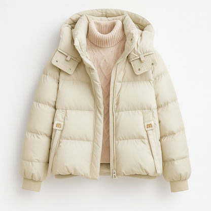Gewatteerde Puffer Jas Dames – Korte Winterjas Met Capuchon