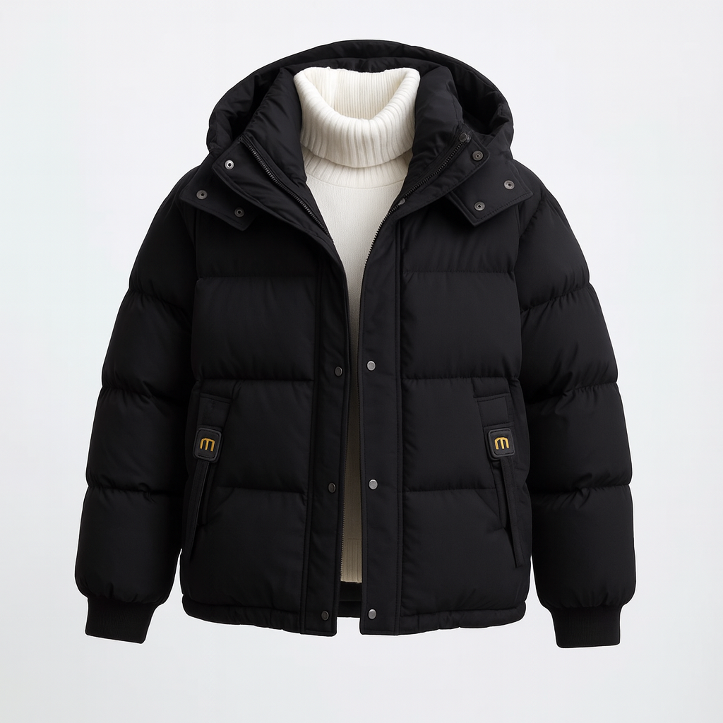 Gewatteerde Puffer Jas Dames – Korte Winterjas Met Capuchon